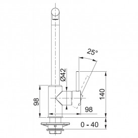 Смеситель для кухни Franke Sirius однорычажный с выдвижной лейкой оникс 115.0668.279