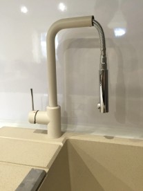 Смеситель для кухни Franke Sirius однорычажный с выносным изливом латунь покрытие Fragranite хром/сахара 115.0476.821