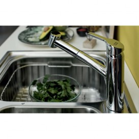 Змішувач для кухні Franke Smart змішувач з виносним зливом латунь нікель оптик / ретро червоний 115.0534.219