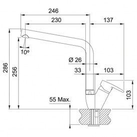 Змішувач для кухні Franke Spark змішувач латунь хром 115.0523.629