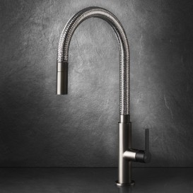 Смеситель для кухни Gessi Mesh однорычажный нержавеющая сталь/чёрный 60003#599