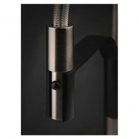 Змішувач для кухні Gessi Mesh з висувною лійкою нержавіюча сталь/чорний 60005#599