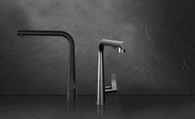 Змішувач для кухні Gessi Proton одноважільний матовий чорний 17175#299