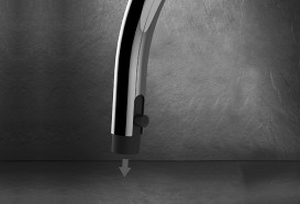 Змішувач для кухні Gessi Proton з витяжною лійкою хром 17153#031