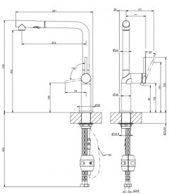 Змішувач для кухні Gessi Stelo з висувною лійкою хром 60311#031