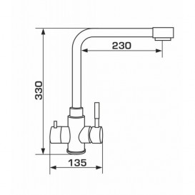 Змішувач для кухні Granado Badalona c підключенням до фільтру black shine gz0401