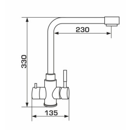 Смеситель для кухни Granado Badalona Lux под фильтр inox gz0407L