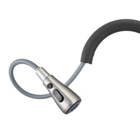 Змішувач для кухні Granado Campo Lux з висувним виливом black shine gz0501L