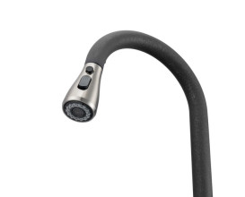 Змішувач для кухні Granado Campo Lux з висувним виливом black shine gz0501L