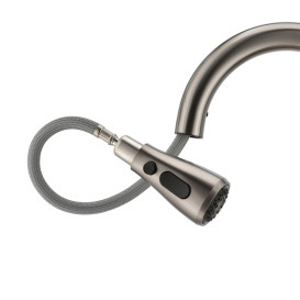 Змішувач для кухні Granado Campo Lux з висувним зливом PVD black gz0501LPVD