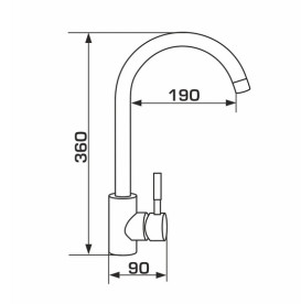 Змішувач для кухні Granado Elche Lux одноважільний avena gz0102L