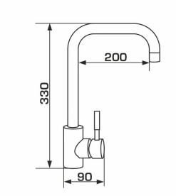 Змішувач для кухні Granado Oviedo Lux одноважільний grafito gz0209L