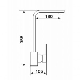 Смеситель для кухни Granado Tarrasa однорычажный black shine gz0301
