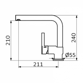 Смеситель для кухни GRB Cocinas Nix однорычажный хром 40829400