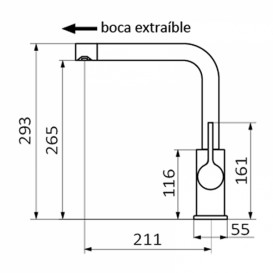 Смеситель для кухни GRB Cocinas однорычажный хром 995900