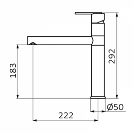 Смеситель для кухни GRB Cocinas однорычажный хром 55842550