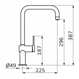 Смеситель для кухни GRB Cocinas однорычажный с фильтром хром 46826460F