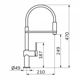 Змішувач для кухні GRB Cocinas одноважельний хром 46825460