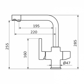 Смеситель для кухни GRB Cocinas однорычажный с фильтром хром 51830510