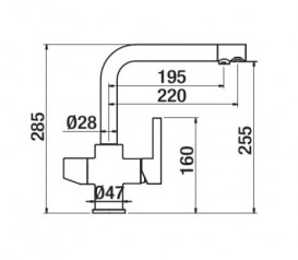 Змішувач для кухні GRB Kitchen для підключення до системи очищення води чорний матовий 51831512