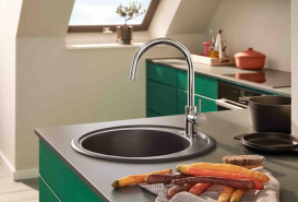 Змішувач для кухні Grohe BauClassic з висувною лійкою хром 30573000
