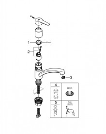Змішувач для кухні Grohe BauEco одноважільний хром 31680000