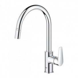 Смеситель для кухни Grohe BauEdge однорычажный с выдвижной лейкой хром 30536000