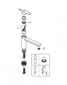 Смеситель для кухни Grohe BauEdge однорычажный хром 31693000
