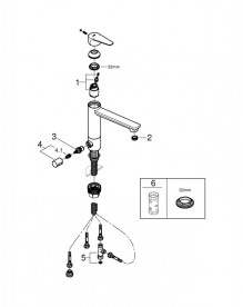 Змішувач для кухні Grohe BauEdge одноважільний хром 31696000