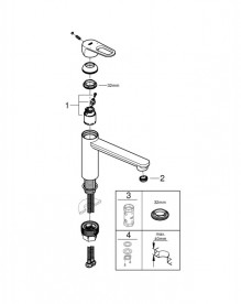 Смеситель для кухни Grohe BauFlow однорычажный хром 31688000