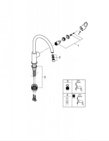 Смеситель для кухни Grohe BauFlow однорычажный хром 31230001