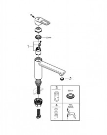 Змішувач для кухні Grohe BauLoop одноважільний хром 31706000