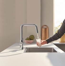 Смеситель для кухни Grohe Blue Pure Eurosmart с фильтром для воды однорычажный хром 30586000