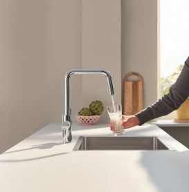 Смеситель для кухни Grohe Blue Pure Eurosmart с фильтром для воды однорычажный хром 30587000