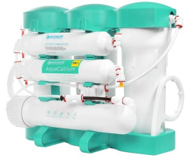 Смеситель для кухни Grohe Blue Pure Minta с фильтром обратного осмоса Ecosoft P'ure AquaCalcium Mint фантомный черный MO67530590KF