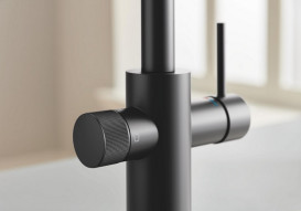 Смеситель для кухни Grohe Blue Pure Minta с фильтром обратного осмоса Ecosoft P'ure AquaCalcium Mint фантомный черный MO67530590KF