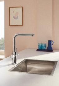 Смеситель для кухни Grohe Blue Pure Minta с фильтром обратного осмоса Ecosoft Standard хром MO55030601