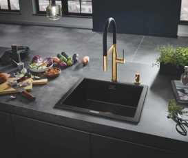 Смеситель для кухни Grohe Essence однорычажный с выдвижной лейкой холодный рассвет матовый 30294GN0