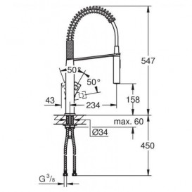 Змішувач для кухні Grohe Eurocube змішувач сталь 31395DC0