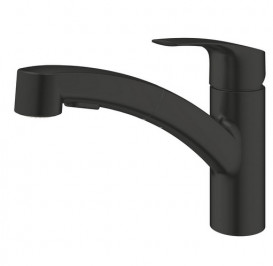 Смеситель для кухни Grohe Eurosmart однорычажный с выдвижной лейкой черный матовый 303052431