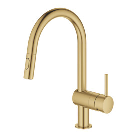 Смеситель для кухни Grohe Minta однорычажный с выдвижным изливом холодный рассвет матовый 32321GN2