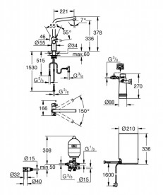 Смеситель для кухни Grohe Red Duo с фильтром и бойлером темный графит матовый 30341AL1