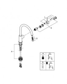 Змішувач для кухні Grohe Start Classic одноважільний хром 31553001