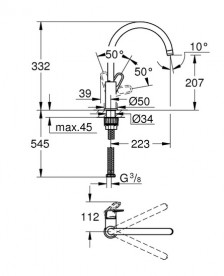 Смеситель для кухни Grohe Start Flow однорычажный хром 31555001