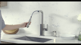 Змішувач для кухні Grohe Tallinn одноважільний з висувною лійкою суперсталь 30420DC0