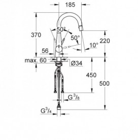 Смеситель для кухни GROHE Zedra хром 31203000