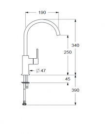 Смеситель для кухни Guglielmi однорычажный розовое золото FGSP29100 58