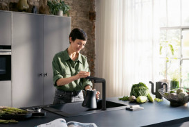 Змішувач для кухні Hansgrohe Aqittura M91 SodaSystem 240 одноважільний стартовий набір чорний матовий 76810670