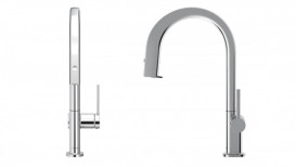 Змішувач для кухні Hansgrohe Aqittura M91 SodaSystem 210 одноважільний висувний вилив sbox стартовий набір нержавіюча сталь 76806800