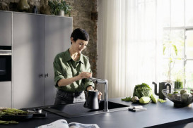 Змішувач для кухні Hansgrohe Aqittura M91 SodaSystem 240 одноважільний стартовий набір хром 76837000